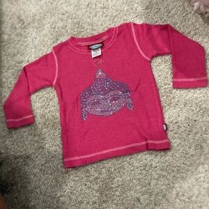 DENNYS- City Threads Pink Long Sleeve Tee with Sparkle Design